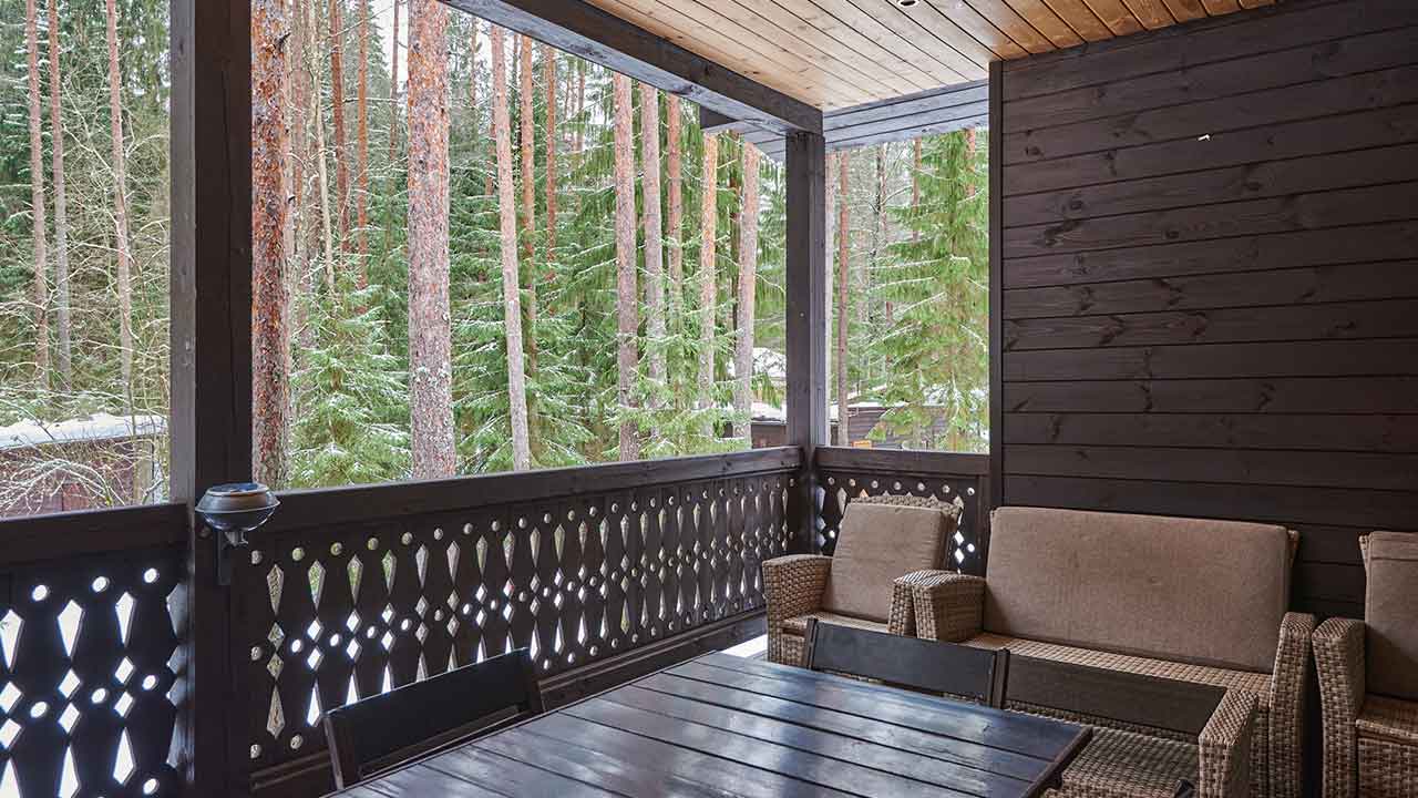 Шале с 2 спальнями с видом на лес